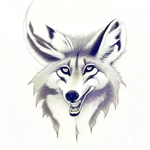 maned wolf tattoo design idea
