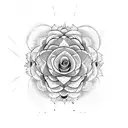 Rose mandala tattoo design idea
