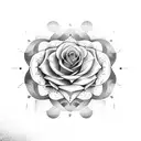 Rose mandala tattoo design idea