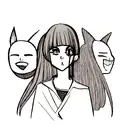 double face  tattoo design idea