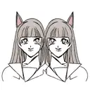 double face  tattoo design idea