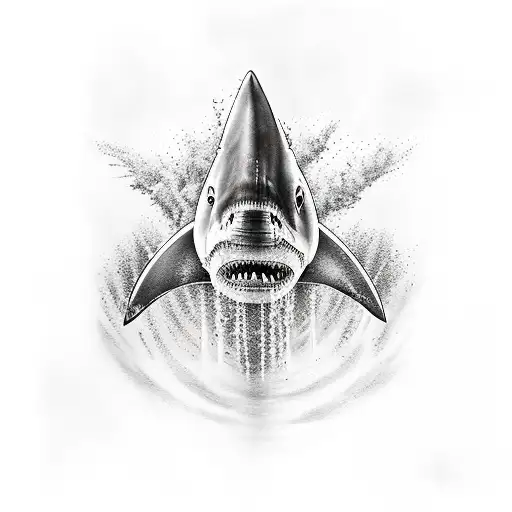 great white shark , Vikings , hot rods tattoo design idea