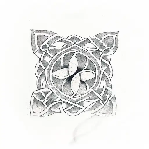 Celtic Knot and dagger tattoo design idea