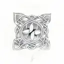 Celtic Knot and dagger tattoo design idea