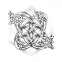 Celtic Knot and dagger tattoo design idea