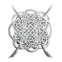Celtic Knot and dagger tattoo design idea
