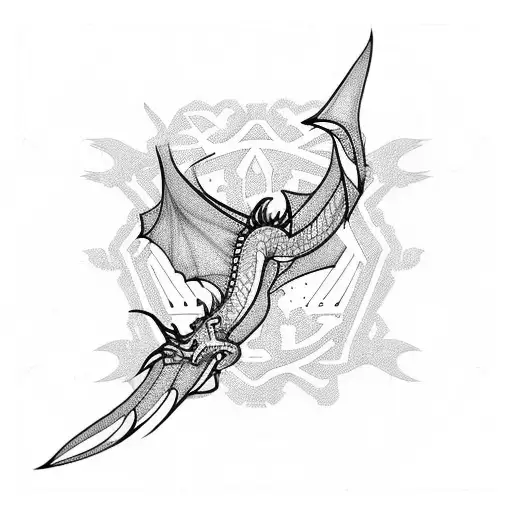 Dragon pheonix mechanical arm sleve tattoo design idea