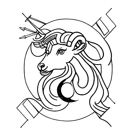 Aries and sagittarius wrist tattoo design idea