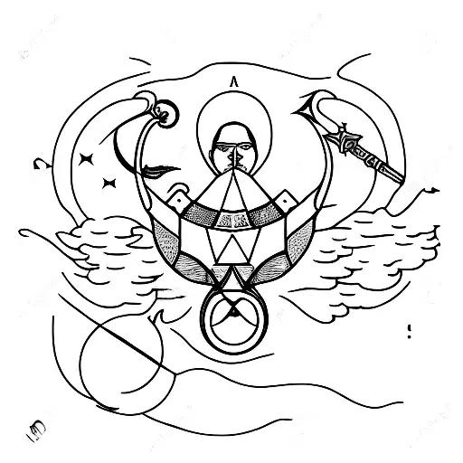Aries and sagittarius tattoo design idea