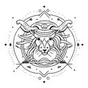 Small tattoo of Aries and sagittarius for wrist in a circle tattoo design idea