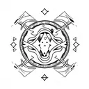 Small tattoo of Aries and sagittarius for wrist in a circle tattoo design idea