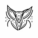 Owl geometrical  tattoo design idea