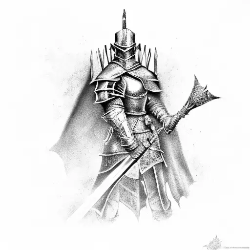 Badass Heide Knight from the video game Dark Souls 2 tattoo design idea