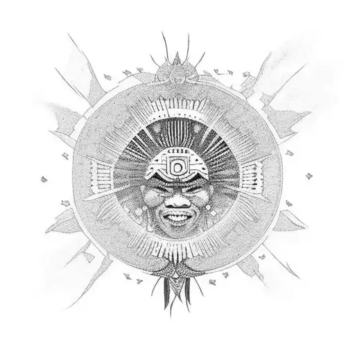 Filipino tribal including the Filipino sun, themes to include, strength, gratitude, and resilience tattoo design idea