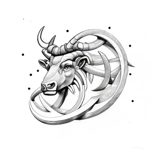 Taurus, aries and cancer separated tattoo design idea