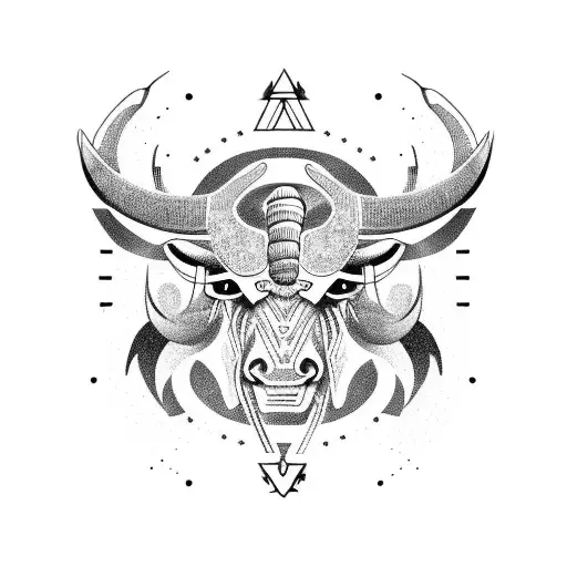 Taurus, aries and cancer separated tattoo design idea