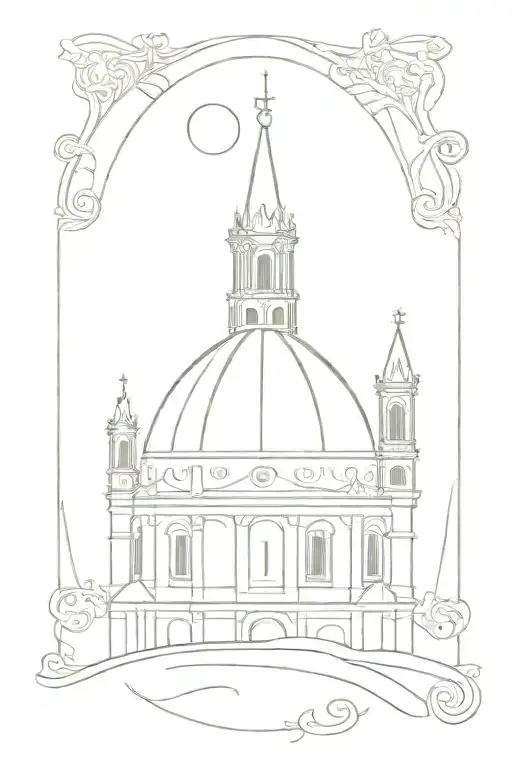 SAINT ANTHONI FROM PADOVA CHURCH tattoo design idea