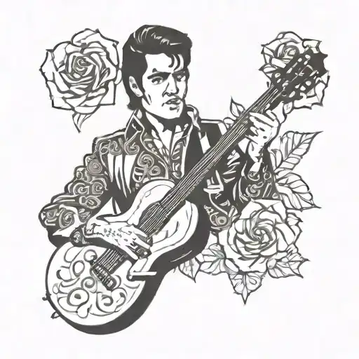 Elvis wedding tattoo design idea