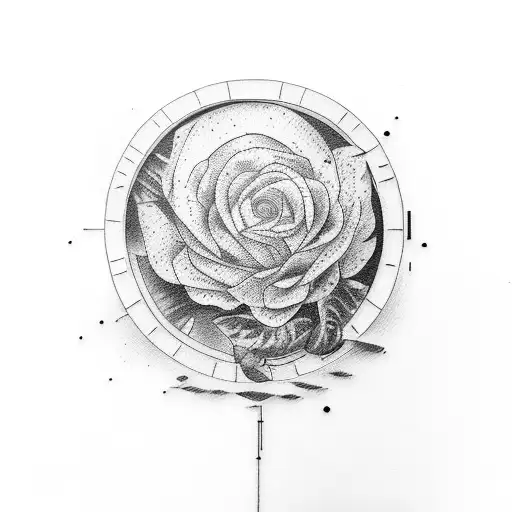 mi boussole / mi horloge romaine  tattoo design idea