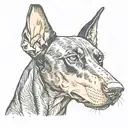 doberman dog tattoo design idea