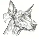 doberman dog tattoo design idea