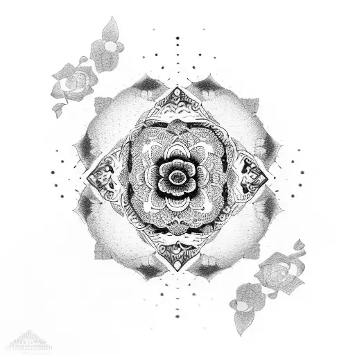 buddhist mandala tattoo design idea