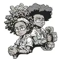 Huey and Riley from the boondocks tattoo design idea