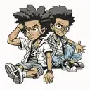Huey and Riley from the boondocks tattoo design idea