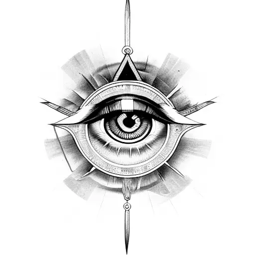 Eye of Horus illuminati tattoo design idea