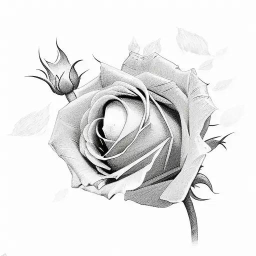Burning Roses tattoo design idea