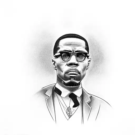 Malcolm x tattoo design idea