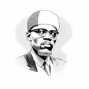 Malcolm x tattoo design idea
