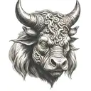 Minotaur head tattoo design idea