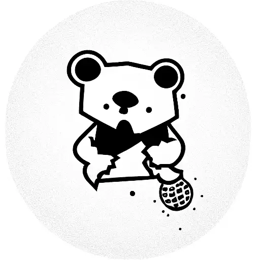 Dancing Bear with disco ball tattoo design idea