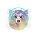 Dancing Bear with disco ball tattoo design idea