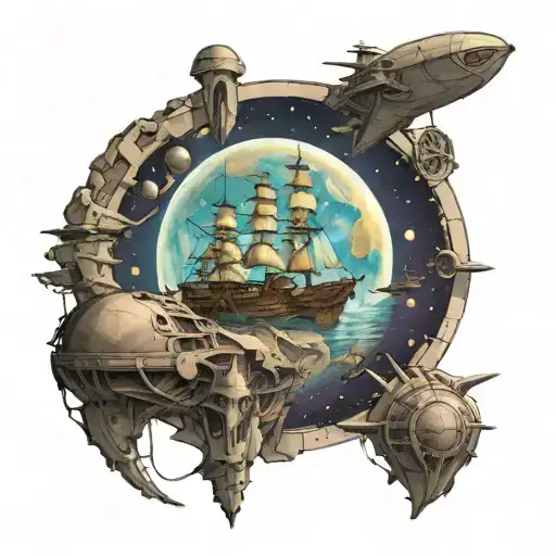 treasure planet movie tattoo design idea