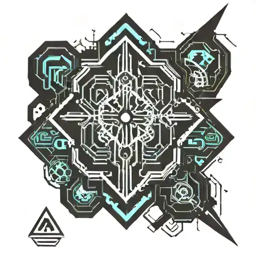 cyber tribal tattoo tattoo design idea