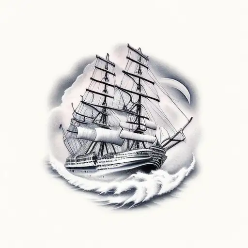 Cabot Trail AND Bluenose Ghost Ship tattoo design idea