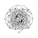 A minimalist tattoo representing the interconnectedness of philosophy, sociology, and history through circular motifs tattoo design idea