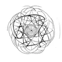 A minimalist tattoo representing the interconnectedness of philosophy, sociology, and history through circular motifs tattoo design idea