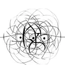 A minimalist tattoo representing the interconnectedness of philosophy, sociology, and history through circular motifs tattoo design idea