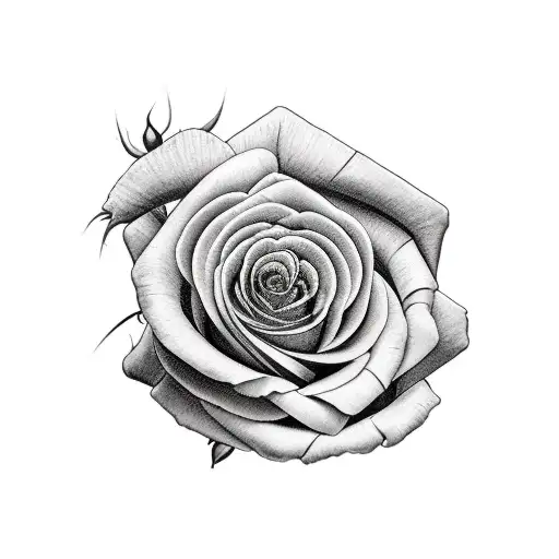 wilted rose, and hourglass tattoo design idea