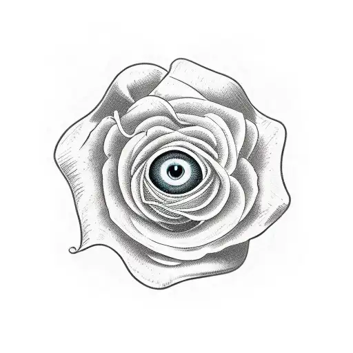 eye of providence, wilted rose, and hourglass tattoo design idea