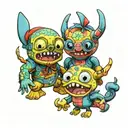 SpongeBob and stitch tattoo design idea
