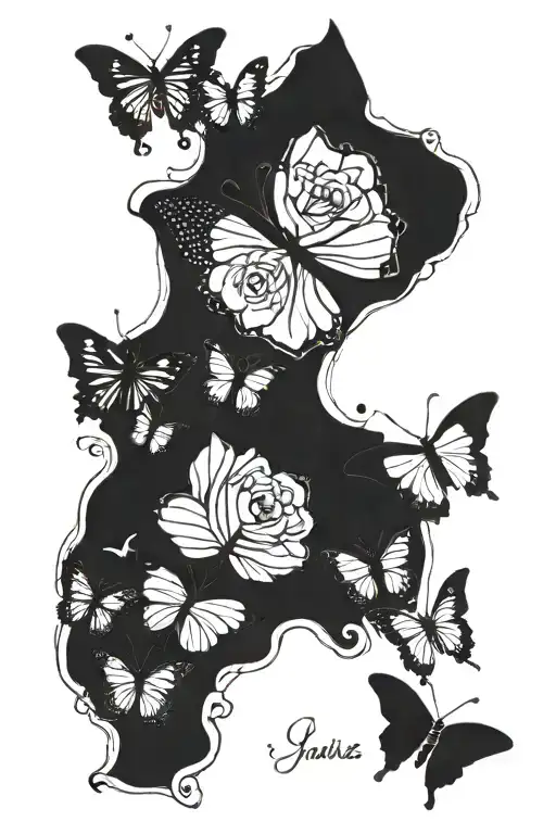 Love yourz j cole lyrics with butterflies tattoo design idea