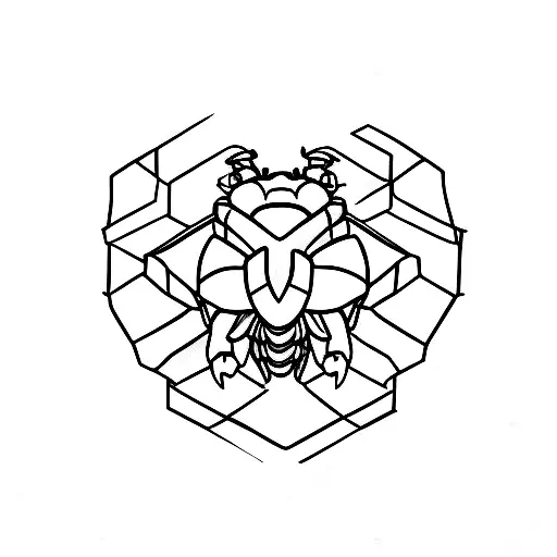 bumblebee on a honeycomb tattoo design idea