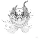 falling icarus tattoo design idea
