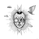 falling icarus tattoo design idea