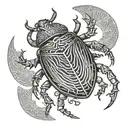 Egyptian scarab beetle tattoo design idea