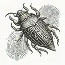 Egyptian scarab beetle tattoo design idea